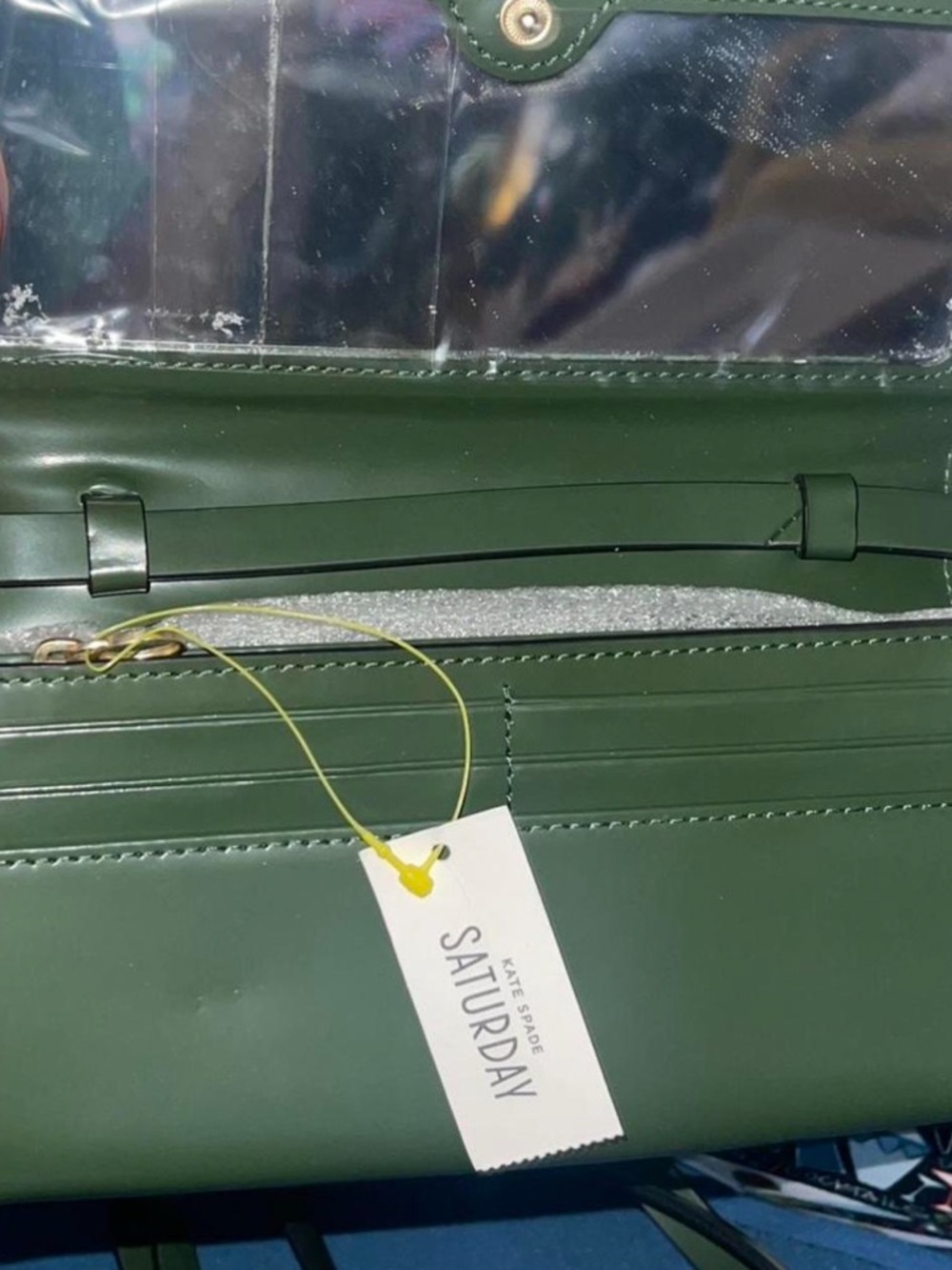 kate spade Forest Green Leather Wallet Crossbody - Picture 2 of 3